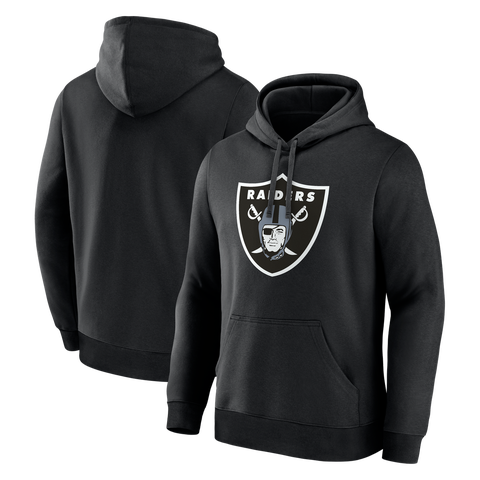 Men's Logo Athletic Black Las Vegas Raiders Primary Logo Hoodie