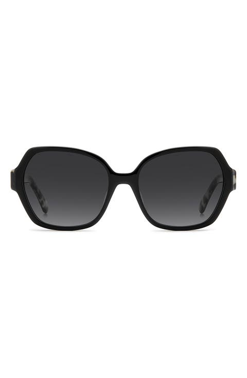 layne 57mm geometric square sunglasses