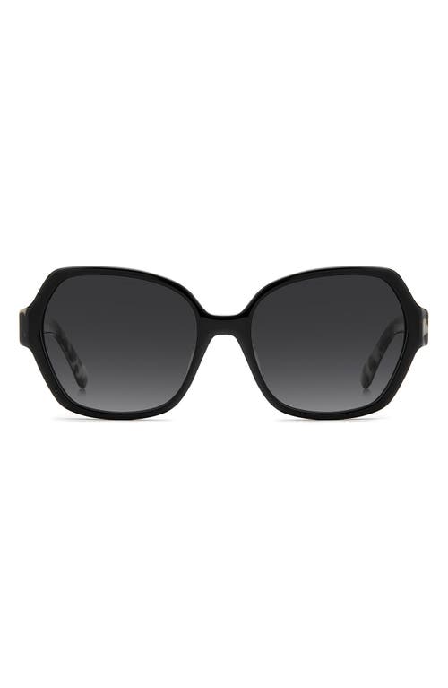Kate Spade New York Layne 57mm Geometric Square Sunglasses In Black