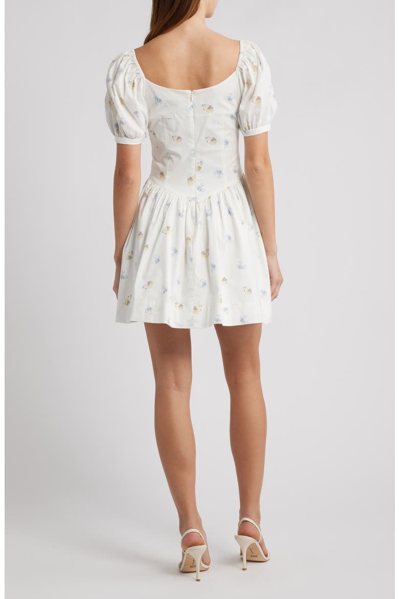 Fiona Short Sleeve Minidress, Alternate, color, IVORY SEASHELL