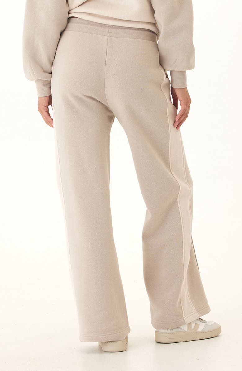 Threads 4 Thought Tricia Fleece Wide Leg Drawstring Pants, Alternate, color, Oatmeal/ Tapioca