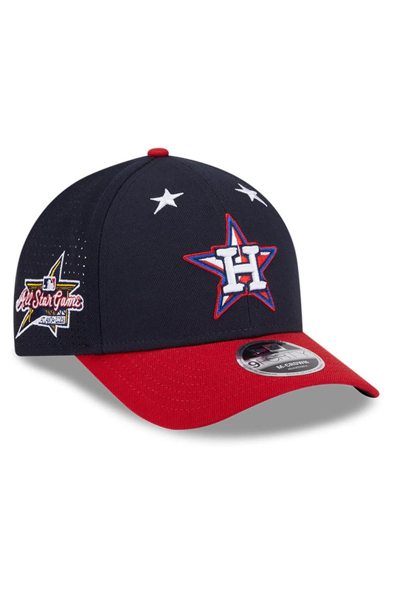 Men's New Era Navy/Red  Houston Astros 2025 MLB All-Star Game Workout 9FORTY M-Crown Adjustable Hat, Main, color, Navy
