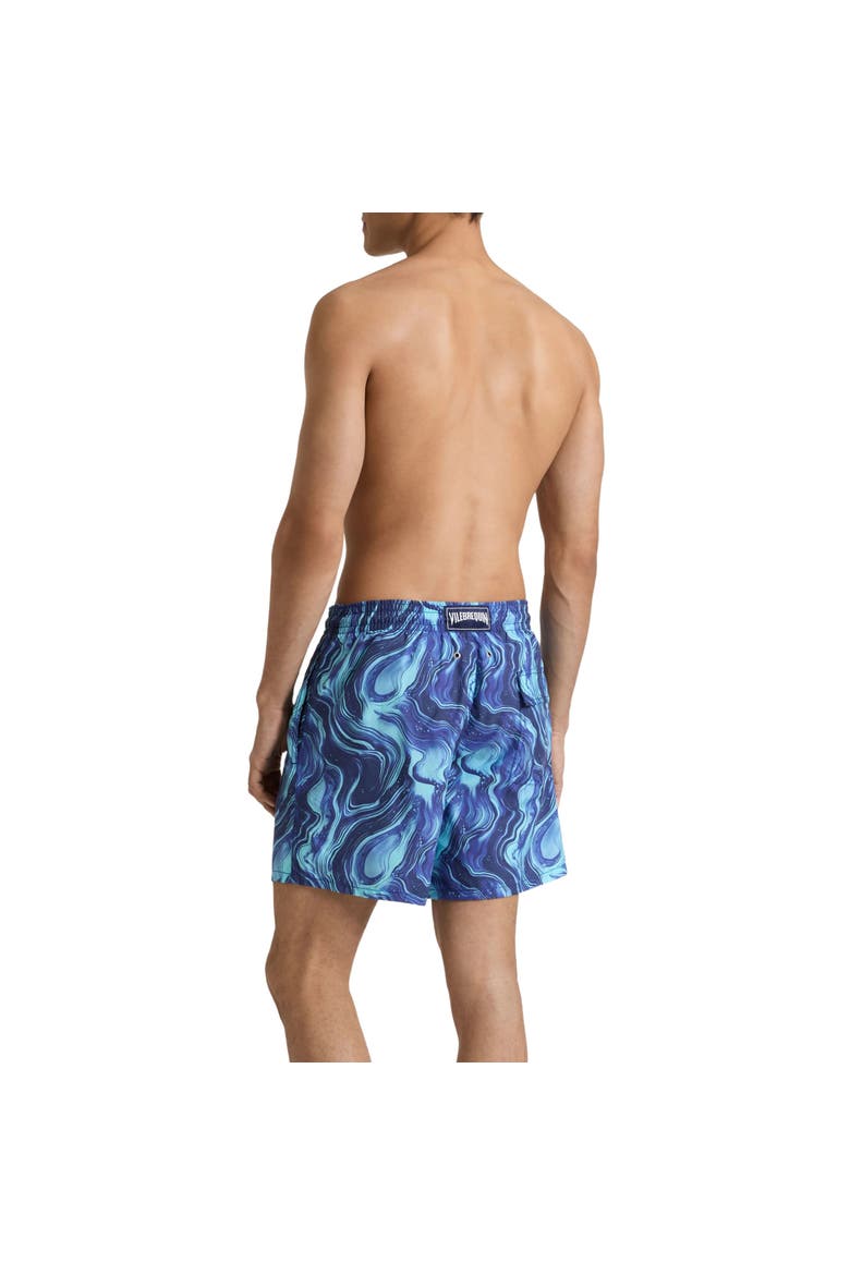 Men Swim Shorts Marble, Alternate, color, Versailles