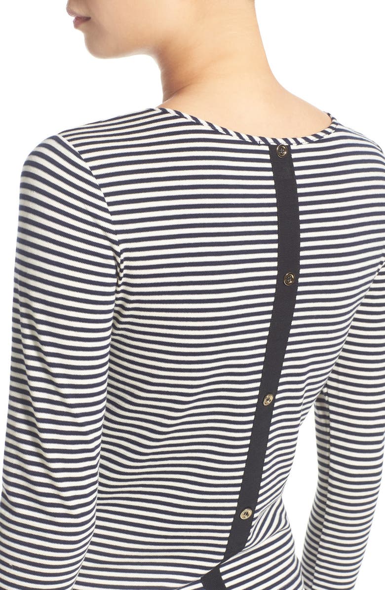 Chelsea28 Stripe Button Back Top, Alternate, color, 