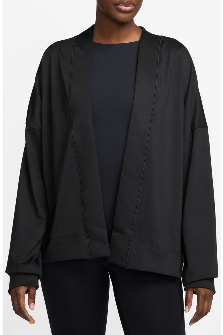 Zenvy Dri-FIT Oversize Cardigan, Main, color, BLACK