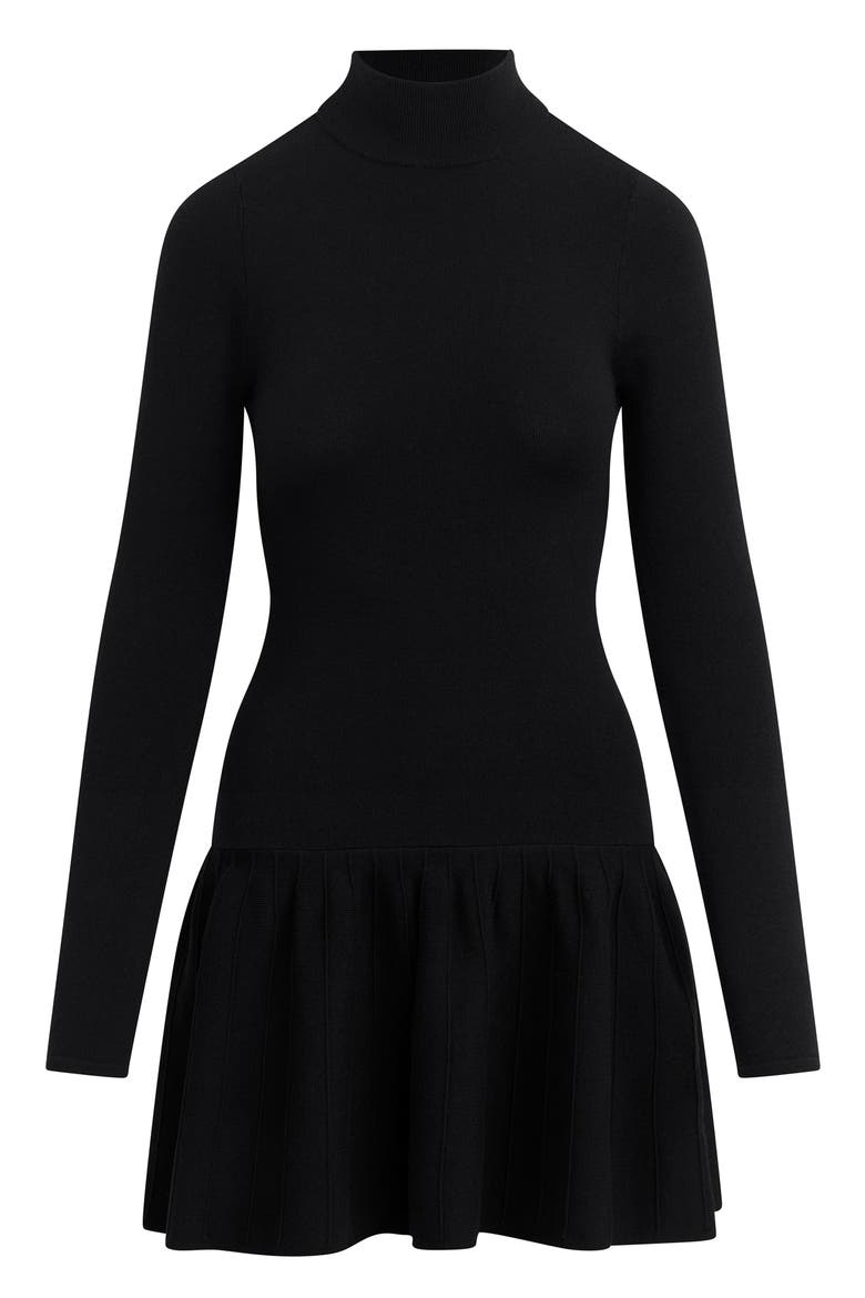 The Perfect Daughter Long Sleeve Wool Blend Minidress, Main, color, BLACK