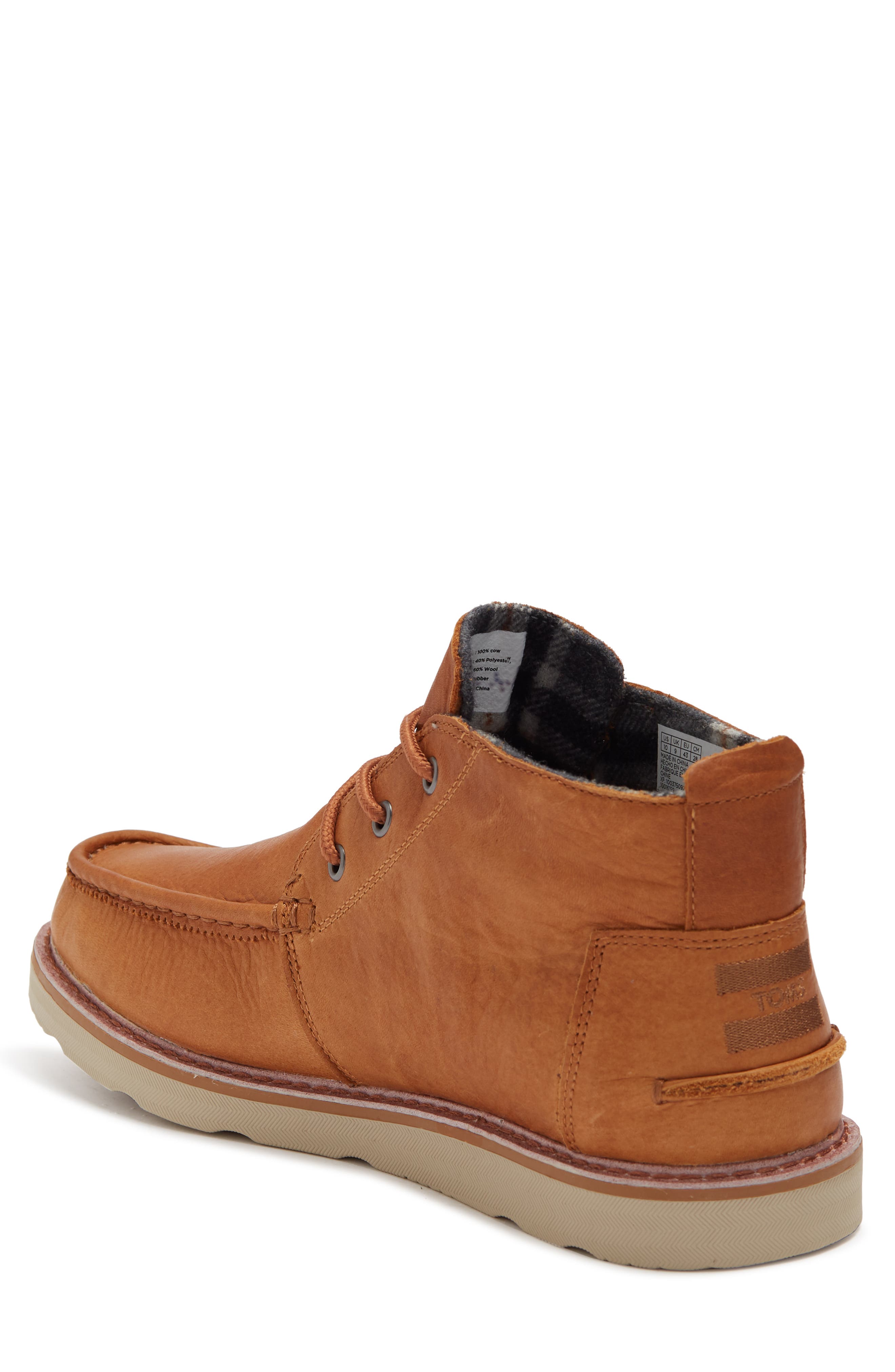 TOMS Moc Toe Leather Chukka Boot, Alternate, color, 