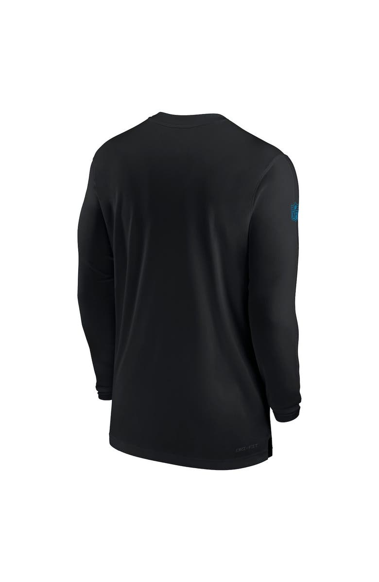 Nike Men's Nike Black Carolina Panthers Sideline Coach Performance Long Sleeve T-Shirt, Alternate, color,