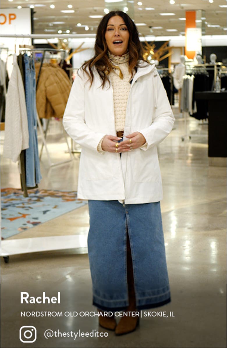 Patch Pocket Hooded Water Repellent Rain Jacket, sales video thumbnail