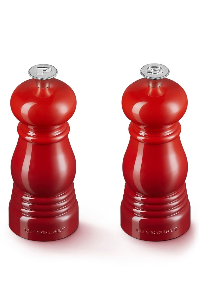 Le Creuset Classic Petite Salt & Pepper Mill Set, Main, color, Cerise