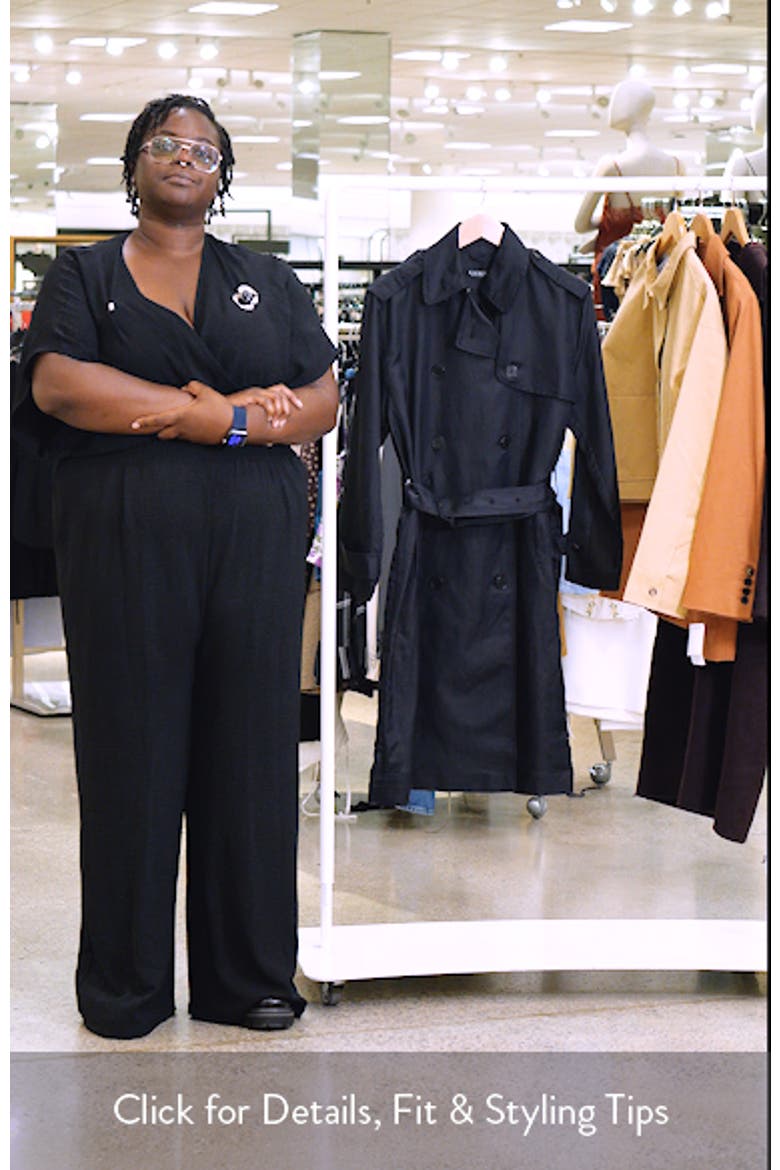 Drapey Linen Blend Trench Coat video