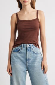 rag & bone The Slub Cotton Square Neck Tank