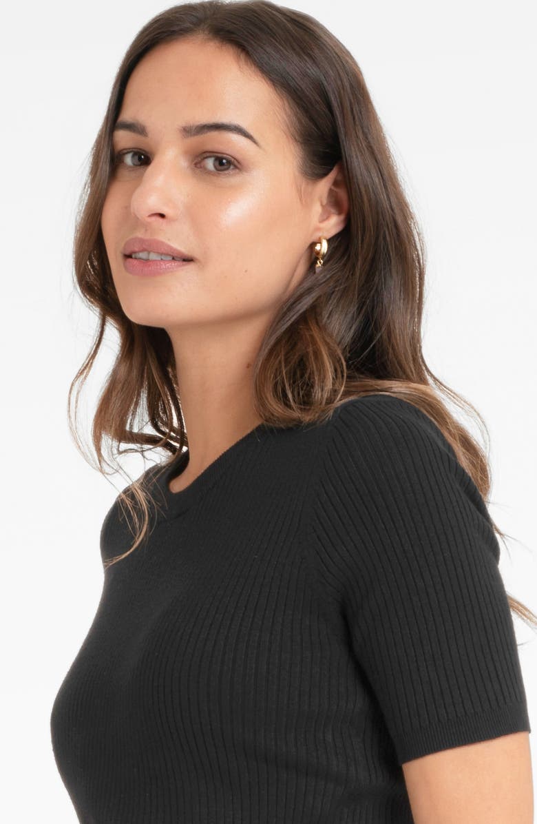 Seraphine Mixed Media Maternity/Nursing Dress, Alternate, color, 