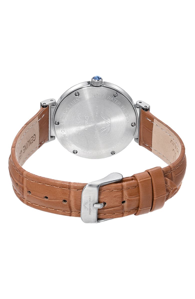 PORSAMO BLEU Dahlia Leather Strap Watch, 34mm, Alternate, color, 