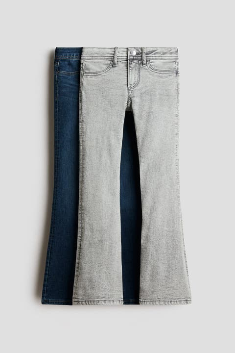 2-pack Flared Leg Low Jeans