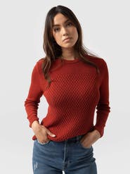 Saint + Sofia Honeycomb Rib Sweater