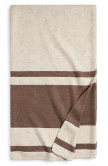 Stripe Wool & Cashmere Throw Blanket