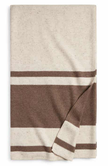 Nordstrom Stripe Wool & Cashmere Throw Blanket