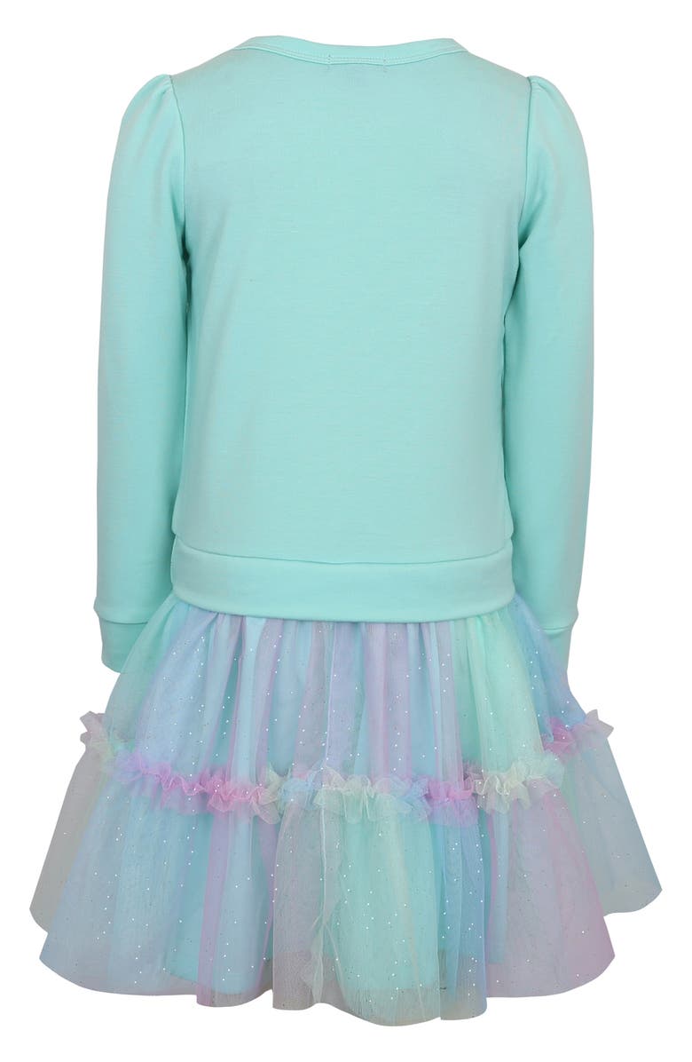 Zunie Kids' Long Sleeve Sequin Tutu Dress, Alternate, color, Mint Multi