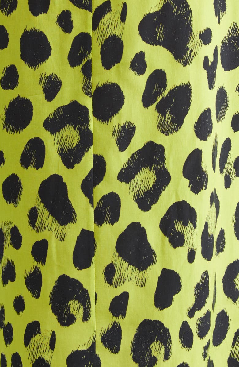 R13 Sleeveless Cheetah Print Cupro Mini Slipdress, Alternate, color, Yellow Cheetah Print