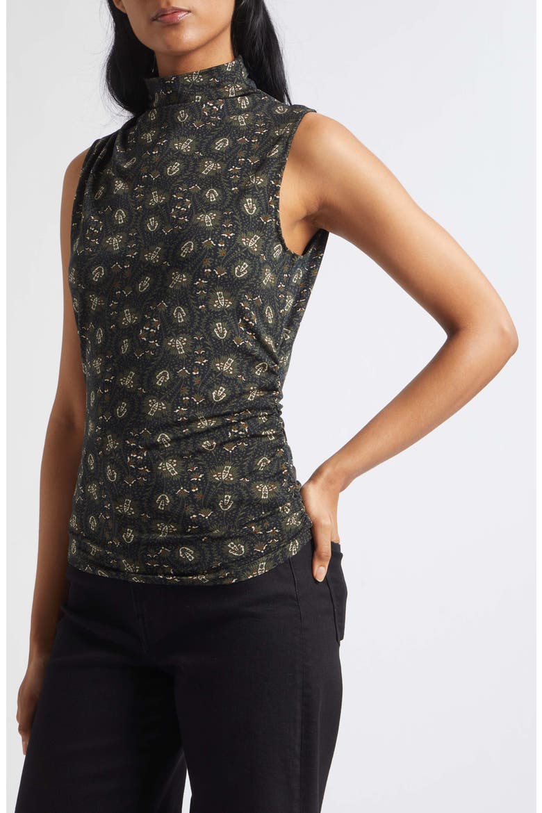 Mylie Mock Neck Sleeveless Top, Alternate, color, BLACK MULTI