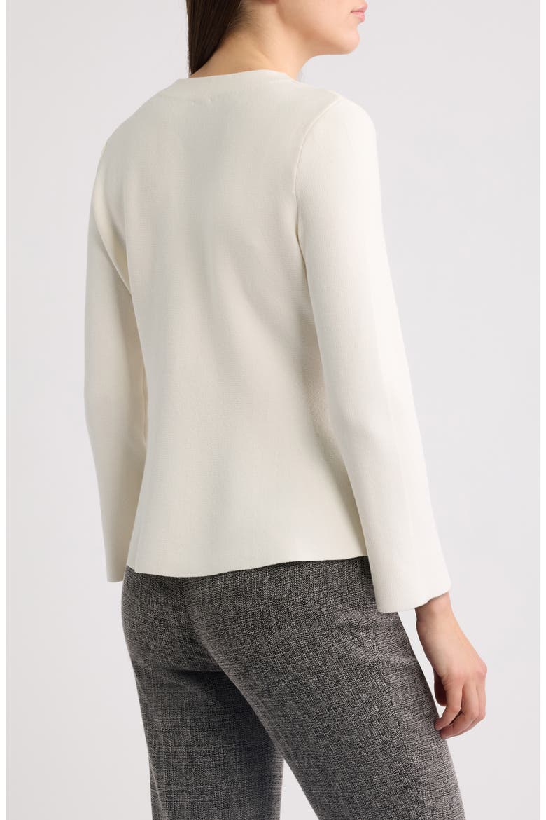 Peplum Cardigan, Alternate, color, WHITE DOVE