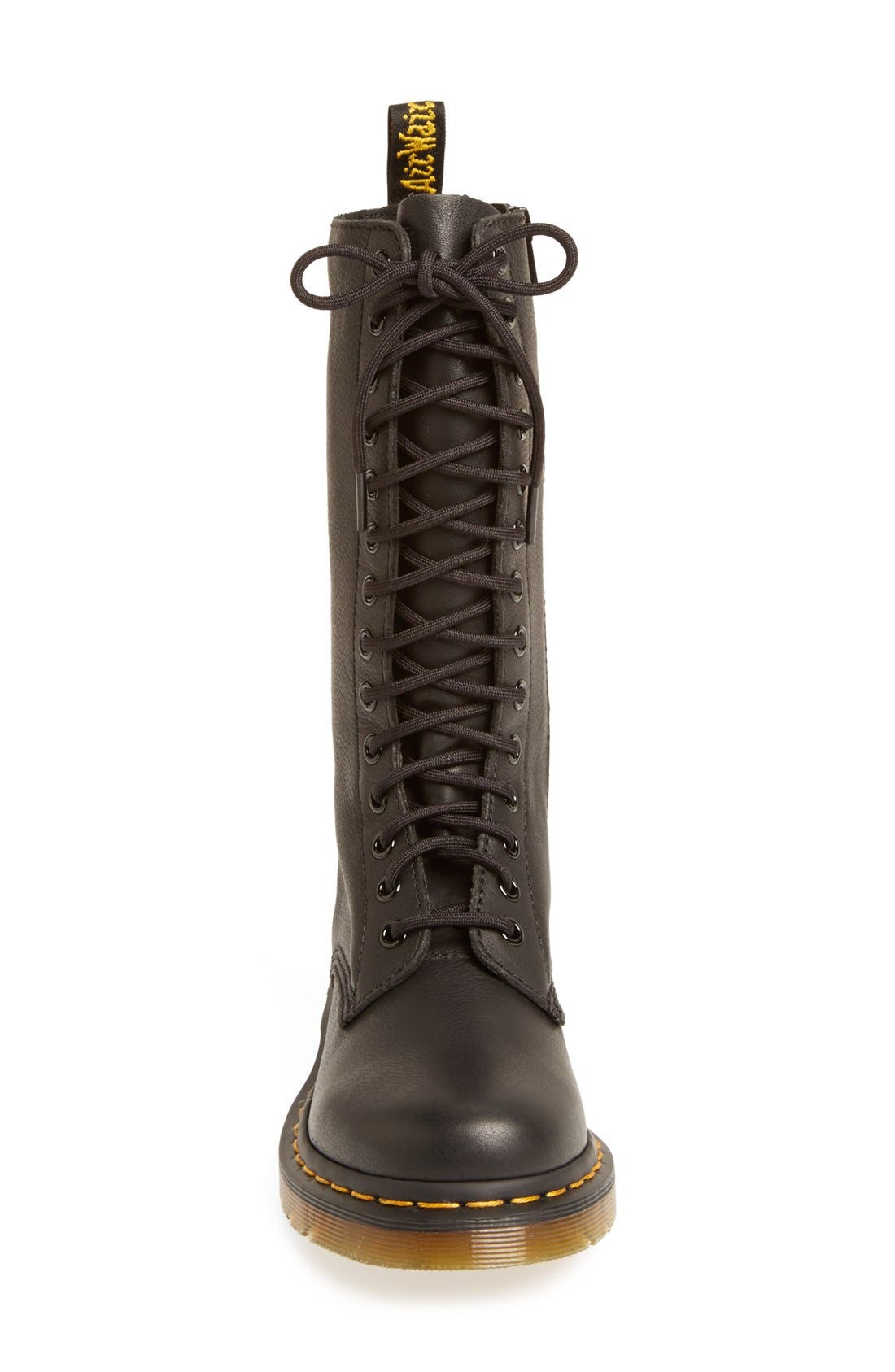 '1B99' Leather Boot, Alternate, color, BLACK
