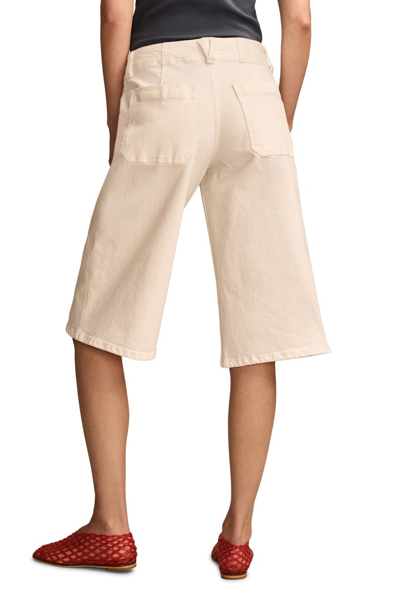 Stretch Cotton Culottes, Alternate, color, WHITE LIES WASH