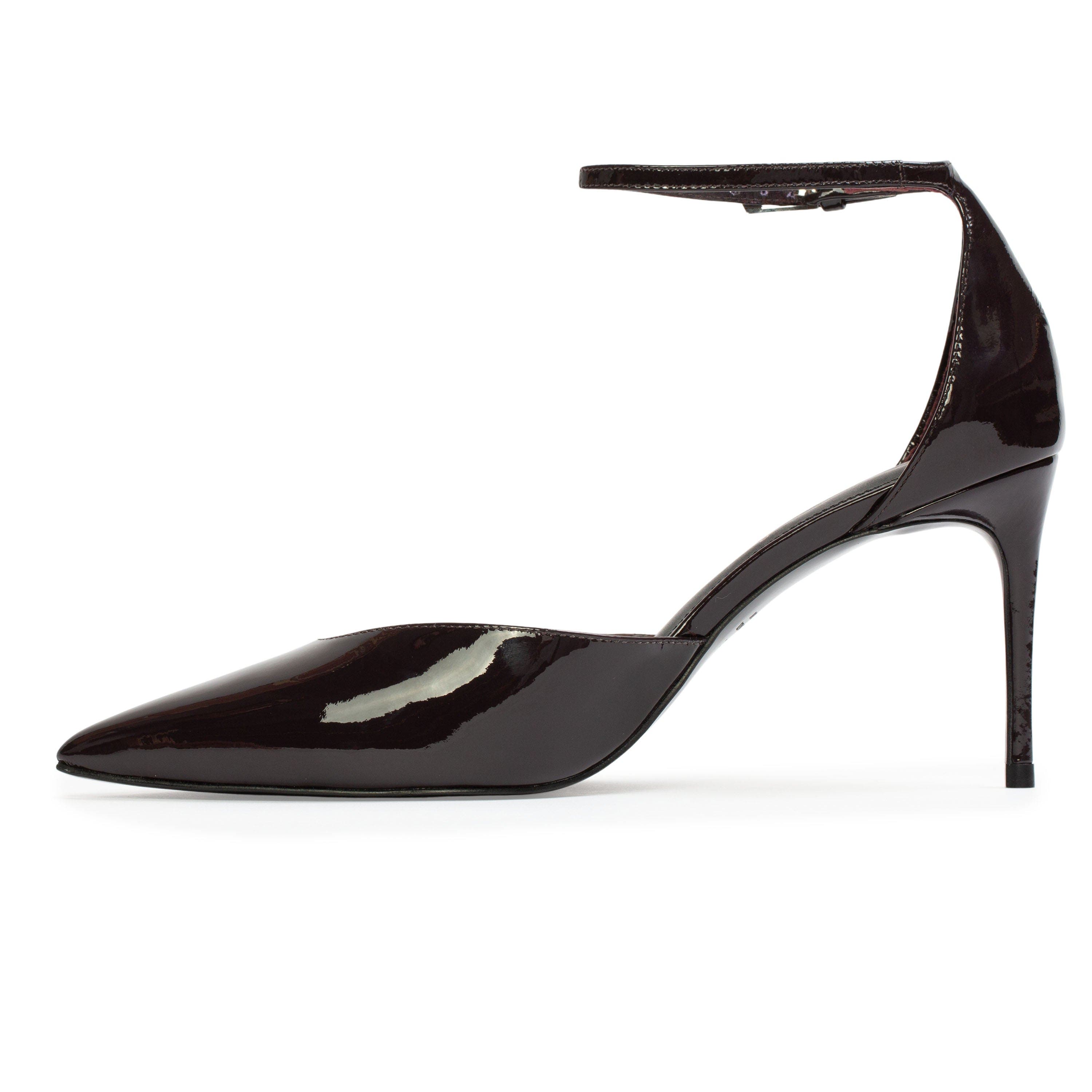 Darcie 80 Patent Pump, Alternate, color, Dark Plum Patent