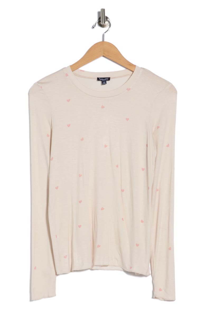 Leopard Print Long Sleeve T-Shirt, Alternate, color, MSTNE/WFLWR HRT