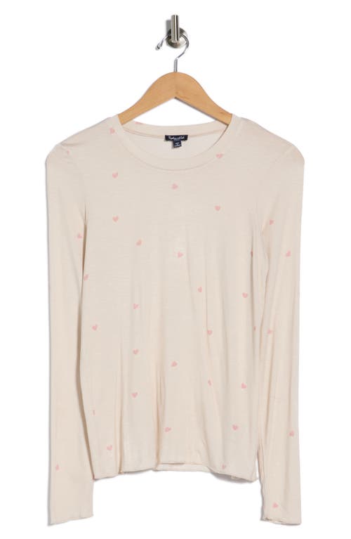 Splendid Leopard Print Long Sleeve T-shirt In Gold