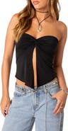 EDIKTED Twist Split Front Tube Top