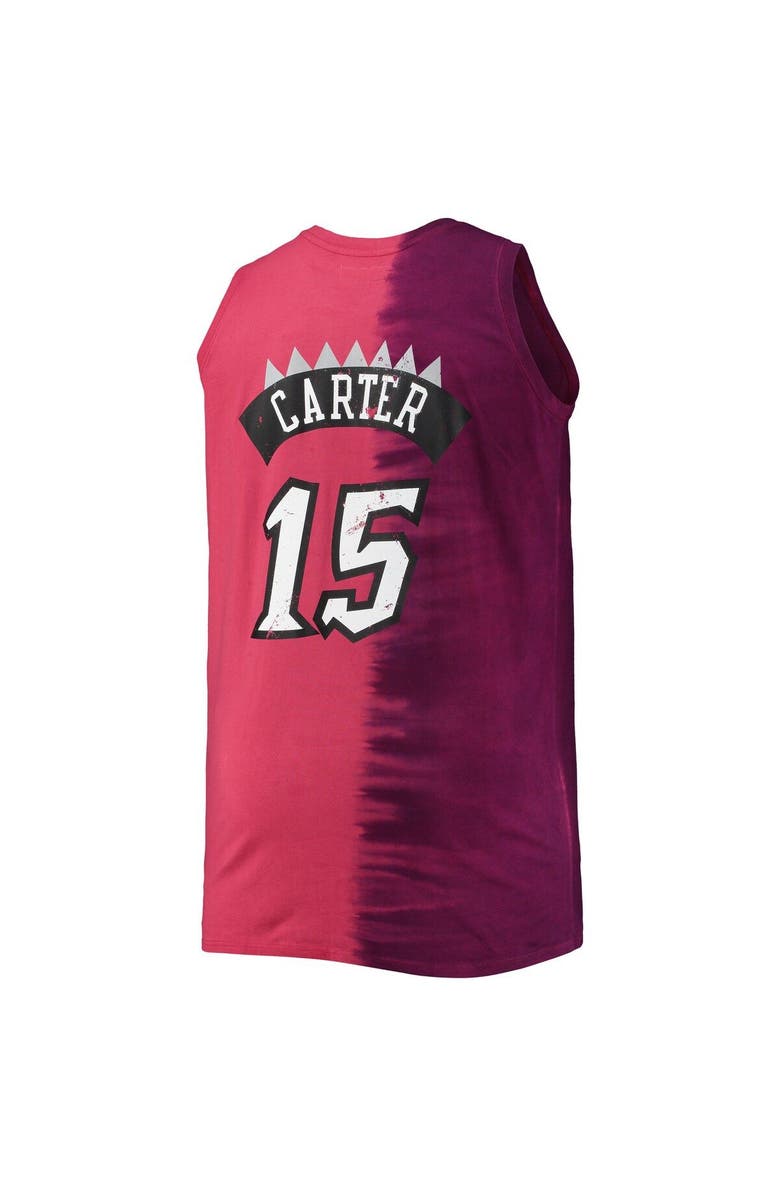 Mitchell & Ness Men's Mitchell & Ness Vince Carter Purple/Red Toronto Raptors Big & Tall Profile Tie-Dye Player Tank Top, Alternate, color, 