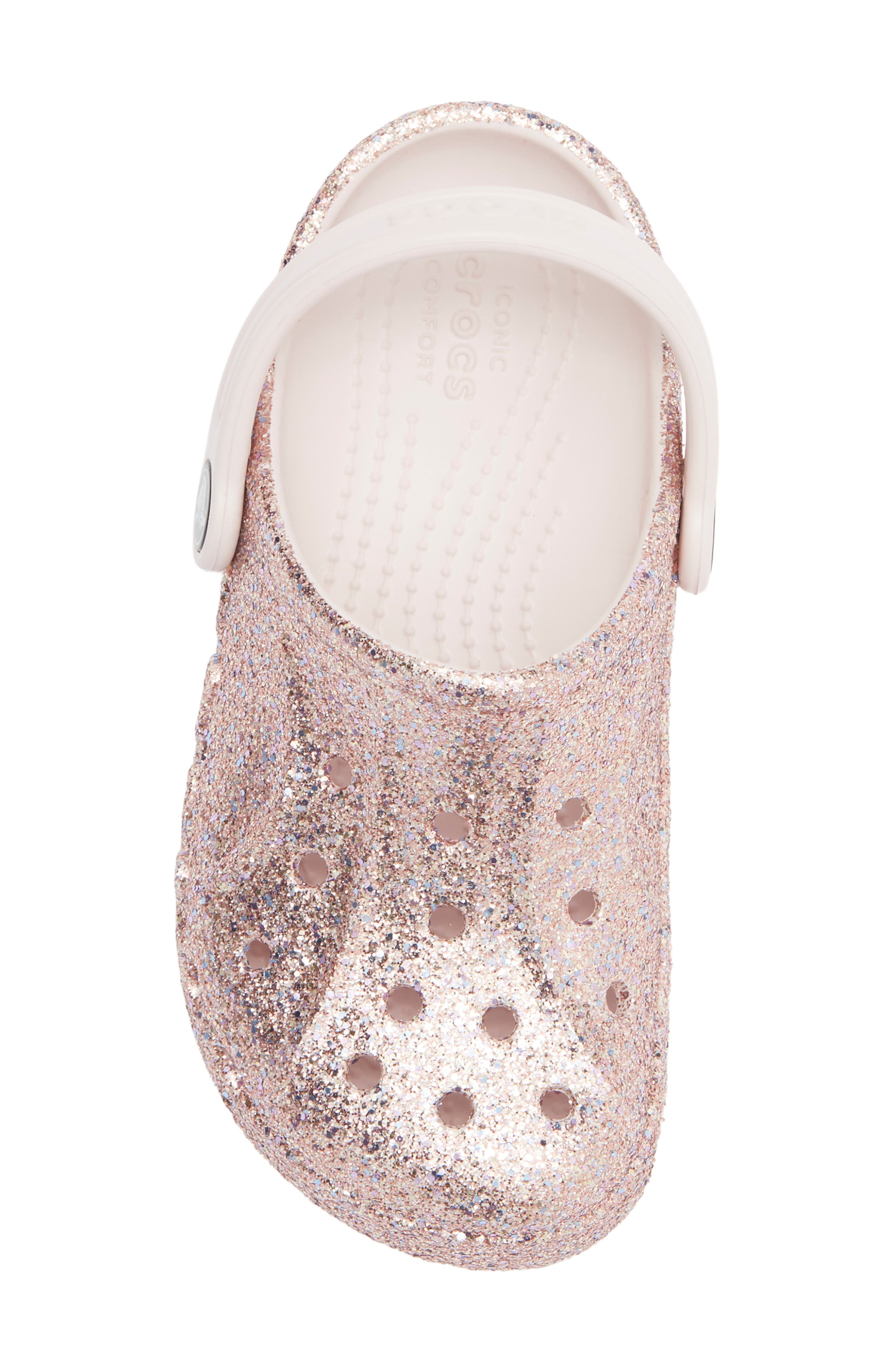 CROCS Kids' Baya Mixed Glitter Clog, Alternate, color, Barely Pink
