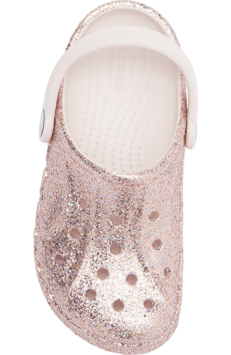 CROCS Kids' Baya Mixed Glitter Clog, Alternate, color, Barely Pink