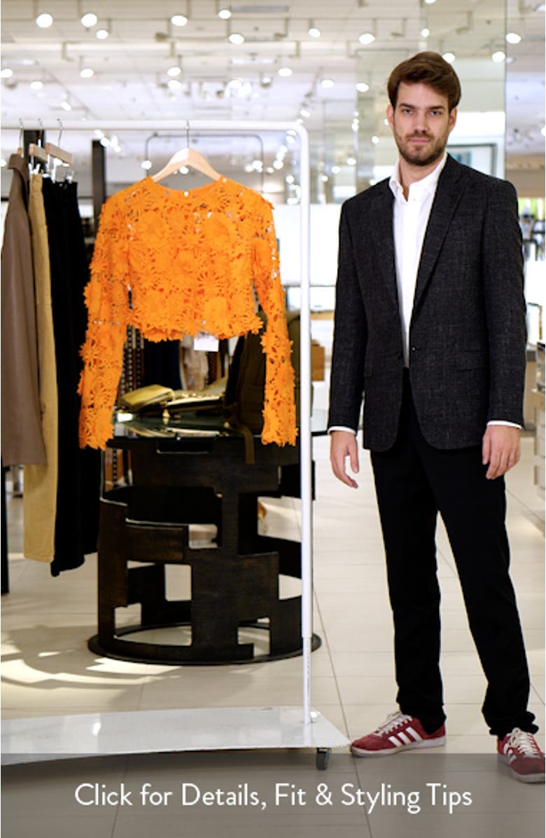 Floral Lace Long Sleeve Crop Top, sales video thumbnail