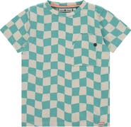 Stains and Stories by Babyface Wavy Check Short Sleeve T-Shirt