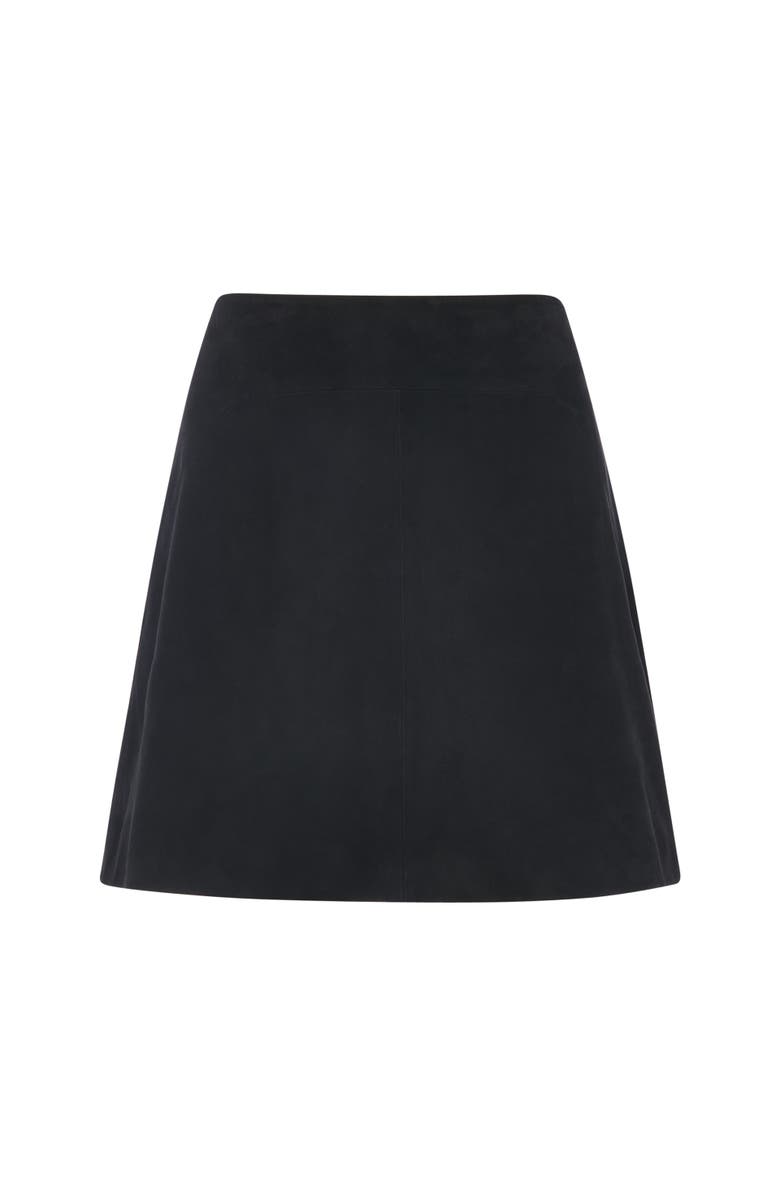 Whistles Suede A Line Skirt, Alternate, color, Black