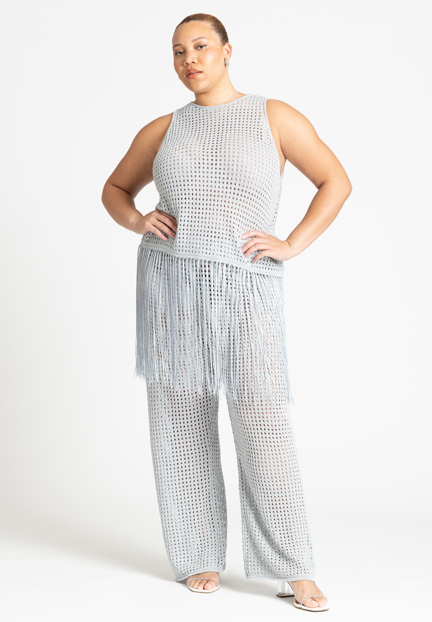 Metallic Crochet Pant - image 2