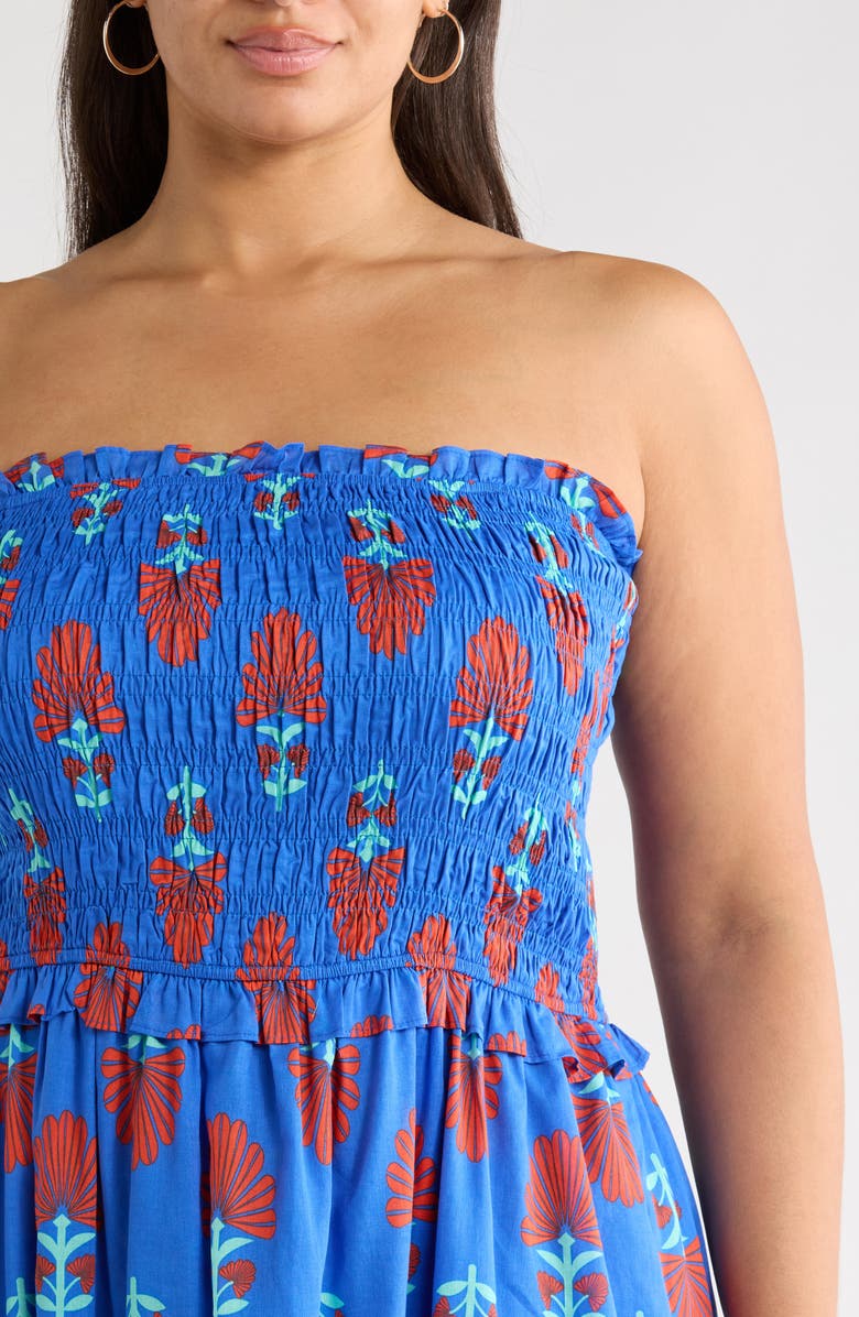 SUGARLIPS Lucinda Floral Print Sleeveless Maxi Dress, Alternate, color, Blue-Red