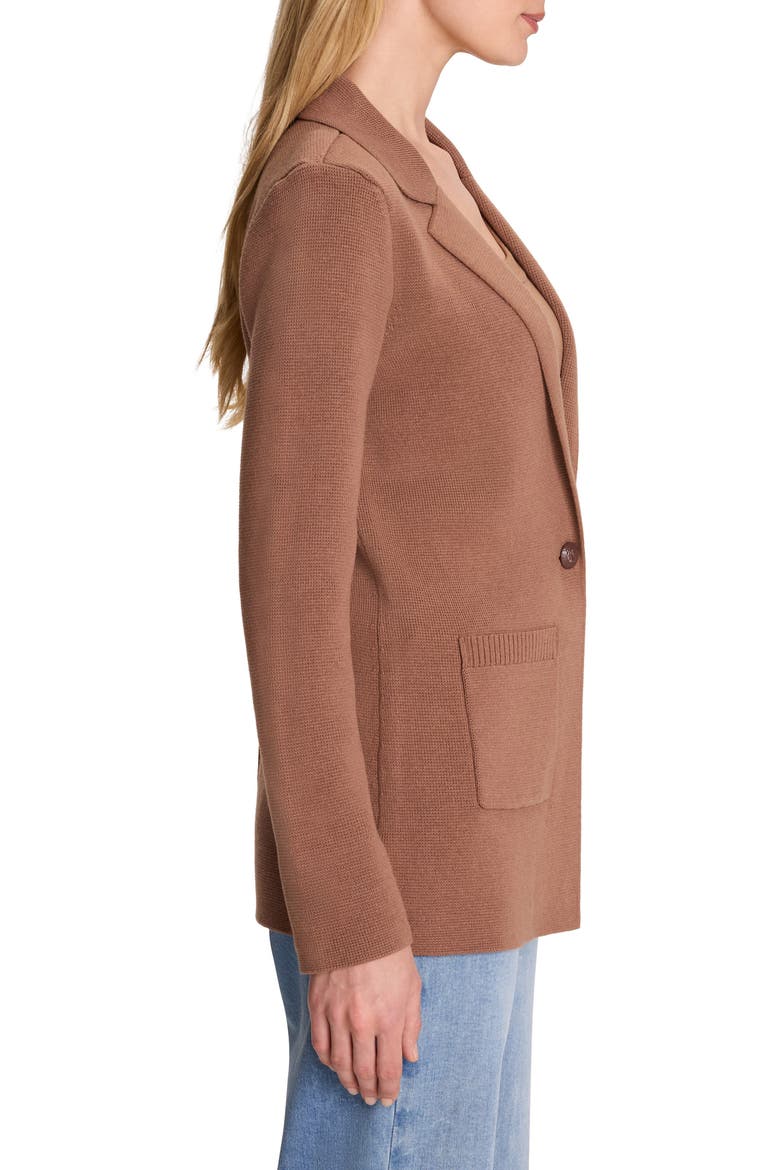 Elegant Cotton Blend Sweater Jacket, Alternate, color, TIGERNUT