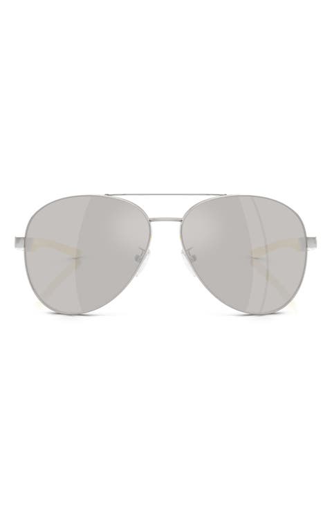60mm Mirrored Pilot Sunglasses