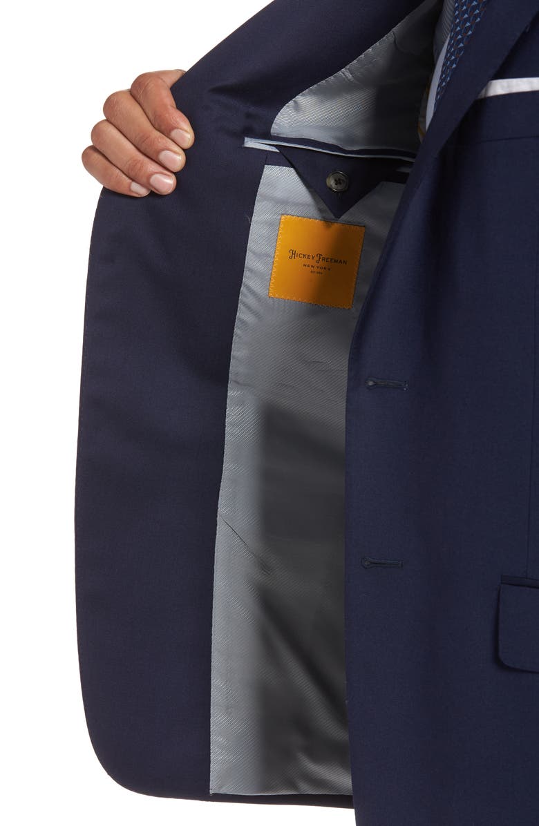 Hickey Freeman Classic B Fit Loro Piana Wool Suit, Alternate, color, 