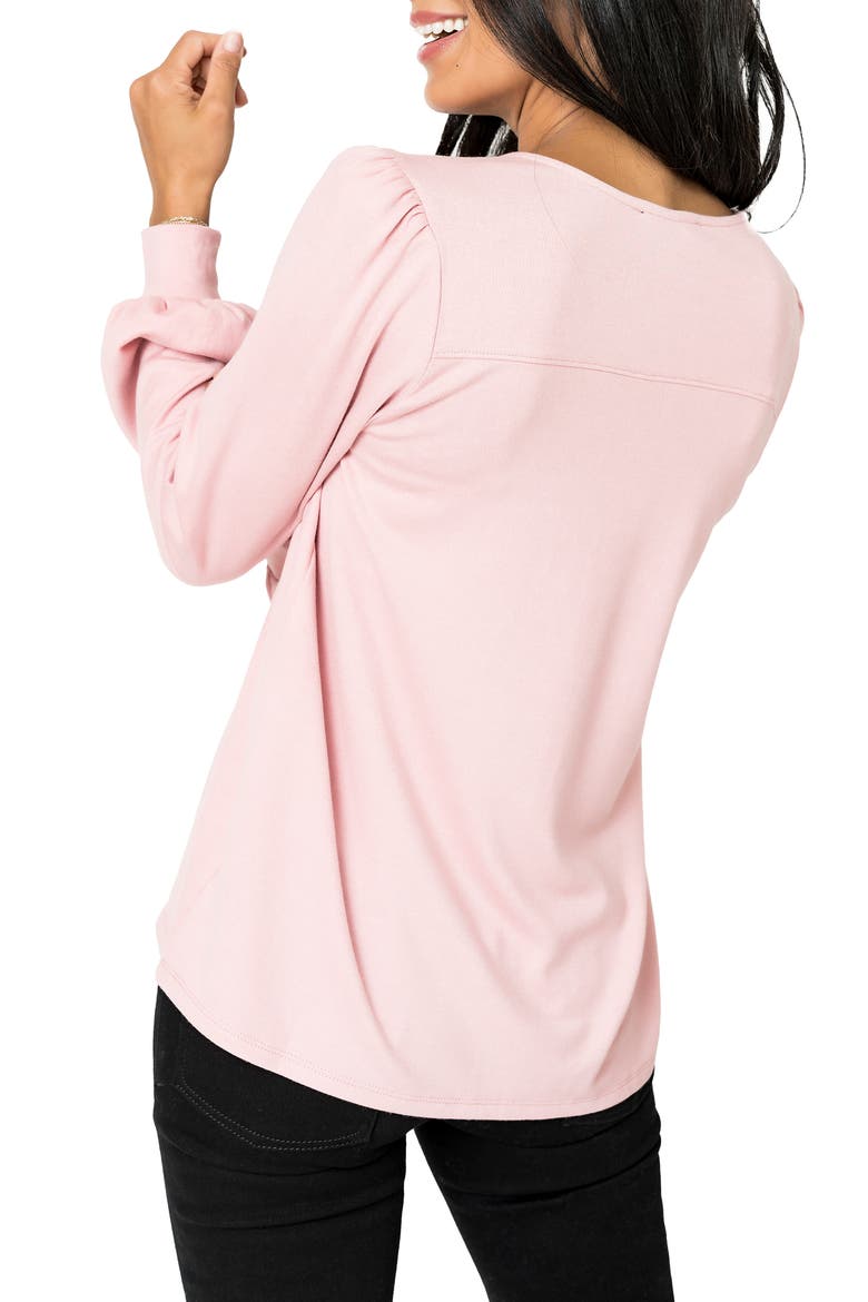 V-Neck Sweater, Alternate, color, ROSE QUARTZ PINK