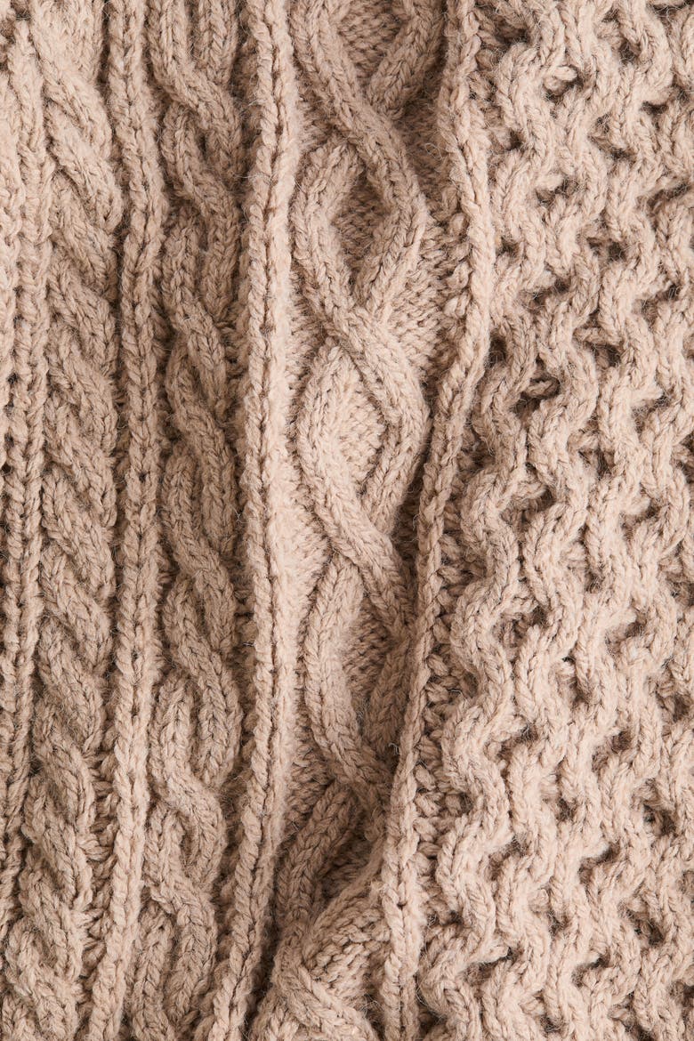 Cable-knit Jumper, Alternate, color, Taupe