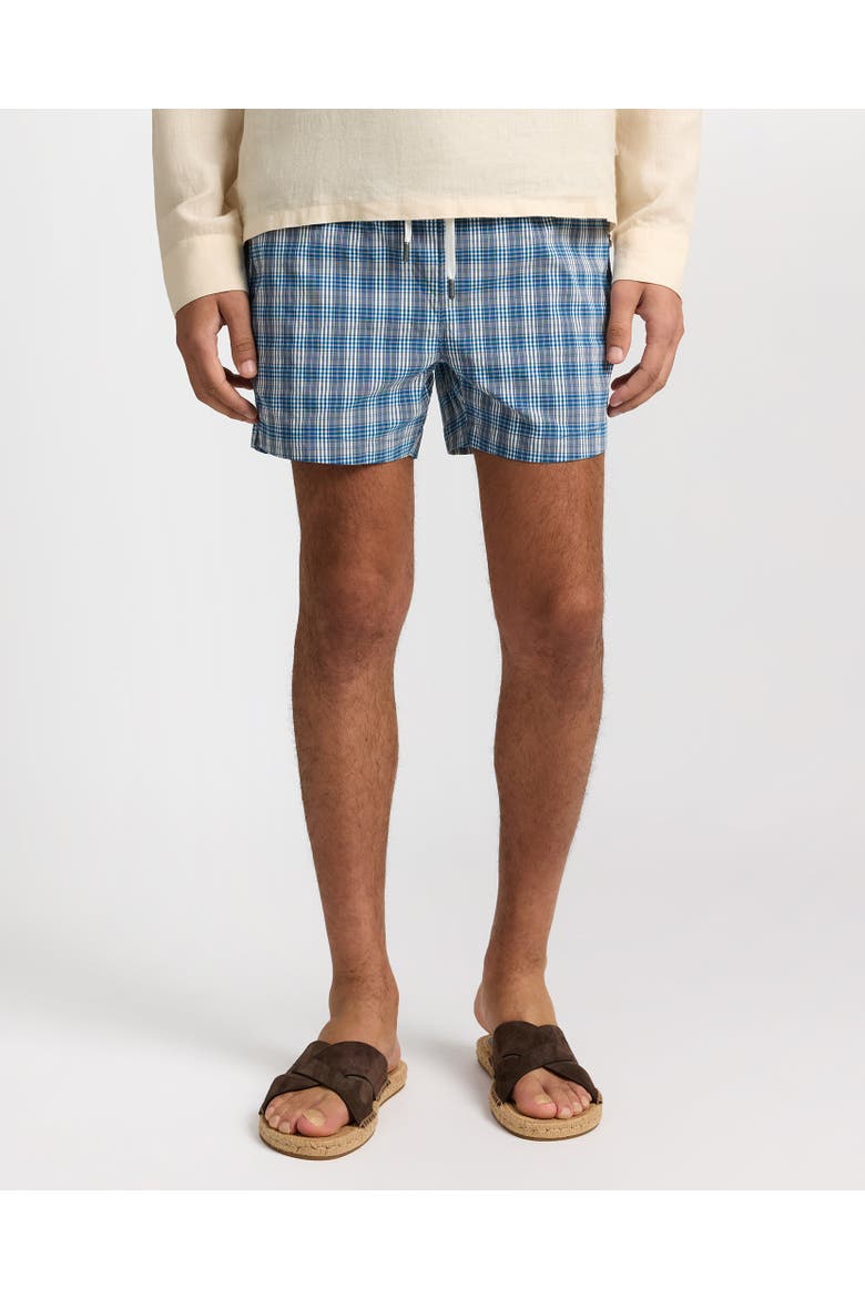 Charles 4" Swim Trunk, Alternate, color, BLUE/WHITE MULT