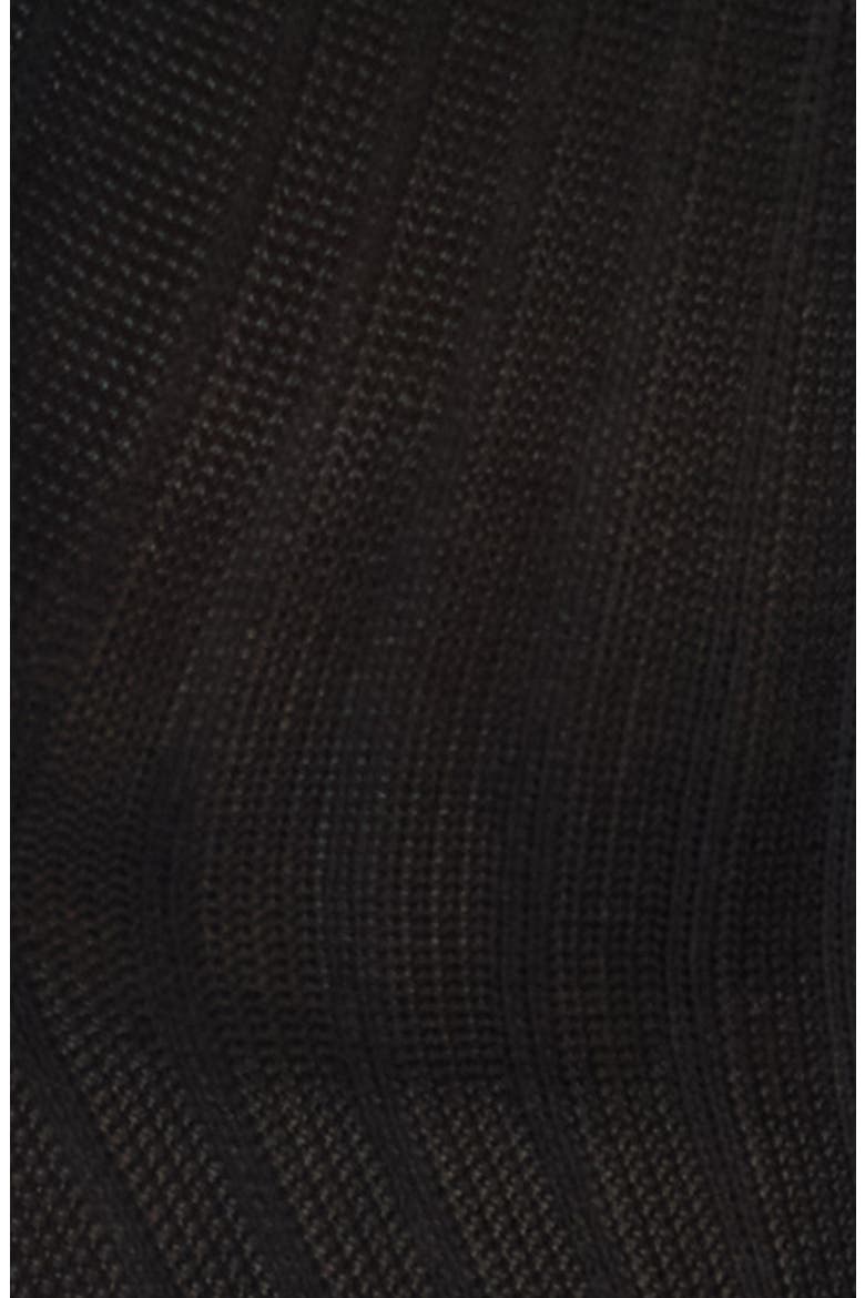 Rib Quarter Socks, Alternate, color, BLACK
