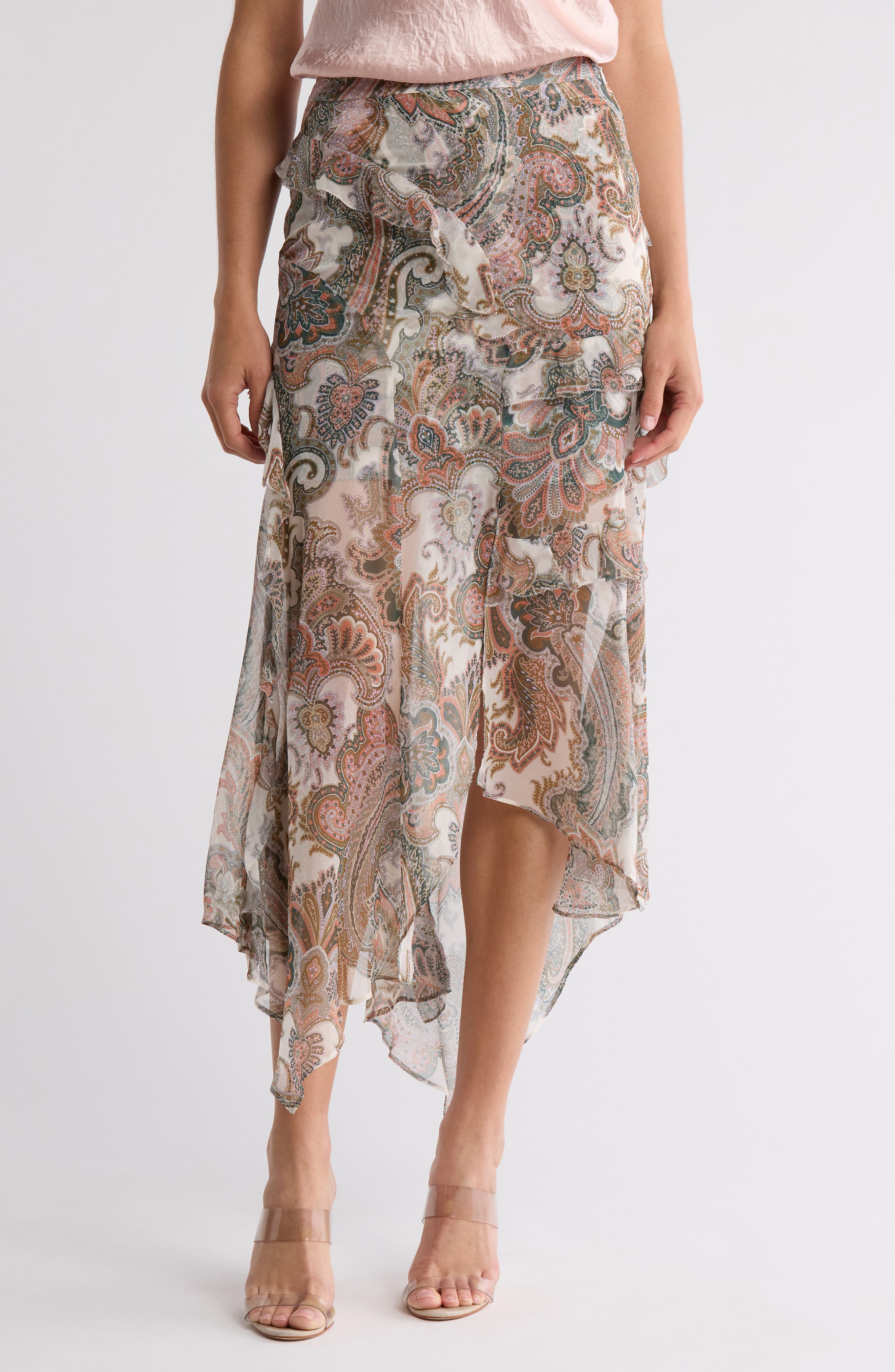 Veronica Beard Elenora Handkerchief Hem Skirt