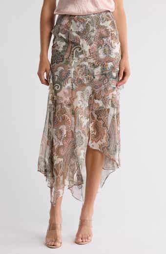 Veronica Beard Elenora Handkerchief Hem Skirt