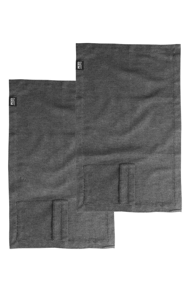 BergHOFF Set of 2 Gem Cotton Placemats, Alternate, color, Grey